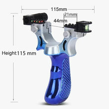 Laser Aiming Slingsshot anti Slip Gradient Blue Slingshot Outdoor Hunting Shooting Rubber Band Steel Ball Practice Package