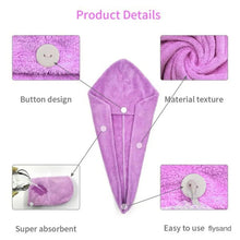 Hair Towel Wrap Fast Dry Hair Towel Super Absorbent Microfiber Coral Velvet Hair Drying Towel Quick Dry Hair Turban